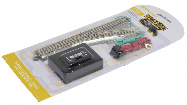 (image for) E-Z Track® with Concrete Ties - Remote Turnout - Right