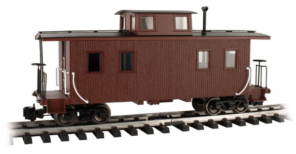 (image for) Painted, Unlettered - Brown - Eight-Wheel Center-Cupola Caboose