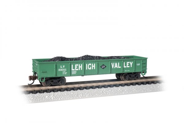 (image for) Lehigh Valley #33311 - 40' Gondola w/coal load