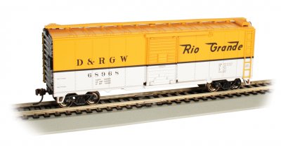 D&RGW™ #68968 - (yellow & silver)- 40' Box Car (HO Scale)