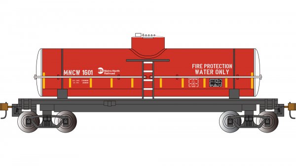 (image for) 40' Single-Dome Tank Car - Metro-North Railroad Fire Protection #1601
