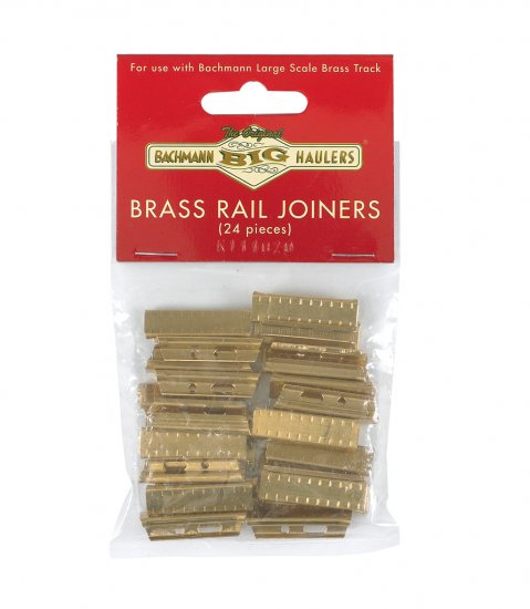 (image for) Brass Rail Joiners 24/Bag - Brass Track (Large Scale) - Click Image to Close