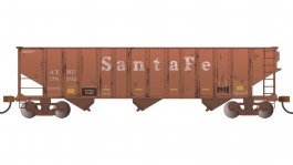 (image for) BETHLEHEM STEEL 100 TON THREE-BAY HOPPER - SANTA FE #178769