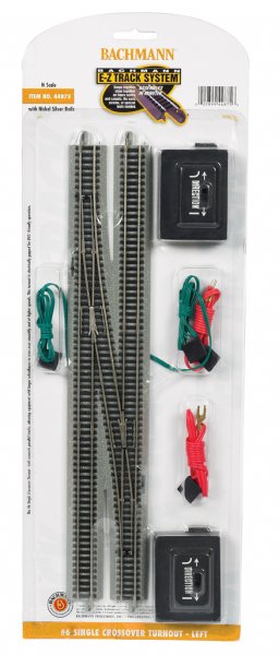 (image for) #6 Single Crossover Turnout - Left (N Scale)