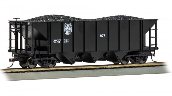 (image for) 3-Bay Hopper with Removable Load - East Broad Top #977 with Coal Load