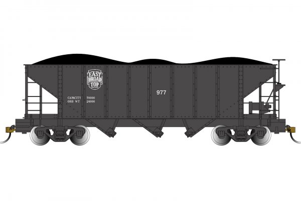 (image for) 3-Bay Hopper with Removable Load - East Broad Top #977 with Coal Load