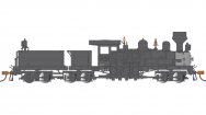 (image for) 80-Ton Three-Truck Shay - Painted Ulettered - Black