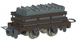 (image for) Narrow Gauge Slate Wagon with load - Brown