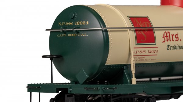 (image for) Single Dome Tank Car - Christmas - NP&S® #12024 Mrs.Claus' Christmas Punch