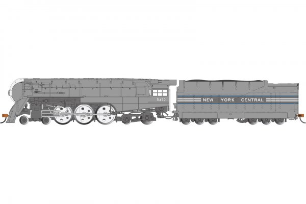 (image for) Dreyfuss Streamlined Hudson - New York Central #5450 (1938 livery w/Scullin drivers) (DCC SOUND ON BOARD®)