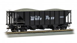 (image for) 3-Bay Hopper with Removable Load - White Pass & Yukon #680 with Ballast Load