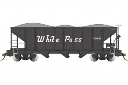 (image for) 3-Bay Hopper with Removable Load - White Pass & Yukon #680 with Ballast Load