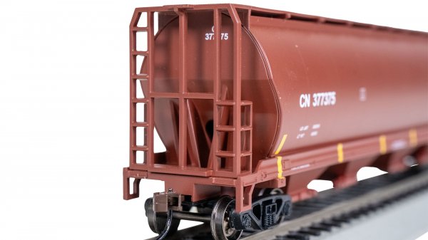 (image for) Canadian 4 Bay Cylindrical Grain Hopper - CN #377375 (Oxide Red)