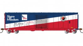 (image for) 50' Sliding Door Boxcar (US Saving Bonds) - Northern Pacific #31432 (without roofwalk)