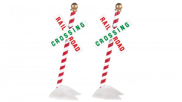 (image for) Christmas Crossbucks (With Snow Covered Stands)