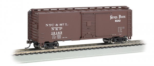 (image for) Nickel Plate Road # 13163 - Steam Era 40' Box Car (HO Scale)