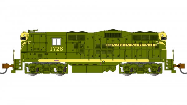 (image for) EMD GP9 - Canadian National #1728 (Green & Gold)