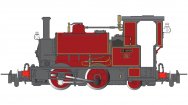 (image for) Narrow Gauge 0-4-2ST Sir Haydn - Red