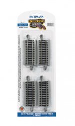 Bachmann EZ-Track HO Scale Curved Track – 35.5” Radius 18 Degree, 5 Pieces, 44507