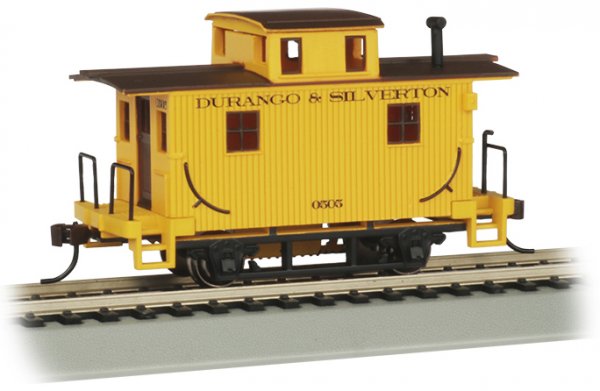 (image for) Durango & Silverton (Yellow) Old-Time Bobber Caboose (HO Scale)
