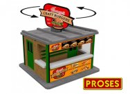 (image for) O Scale Jimmy's Burger Stand with Light and Rotating Sign (Kit)