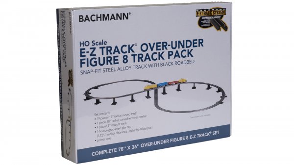 (image for) E-Z TRACK® Over-Under Figure 8 Track Pack (HO Scale Steel Alloy)