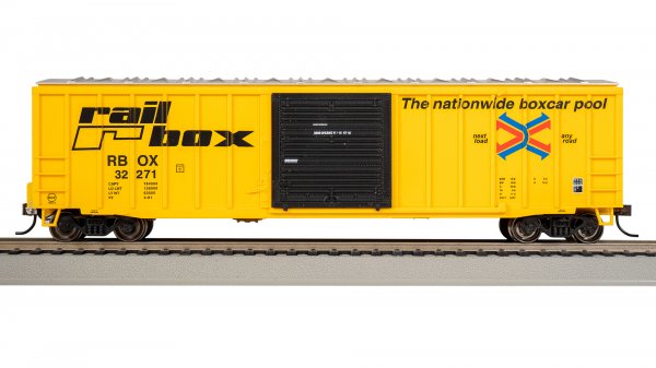 (image for) 50' Outside Braced Box Car with Flashing End of Train Device - Railbox