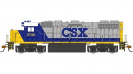 (image for) EMD GP38-2 - CSX® #2742 (Bright Future) (with Dynamic Brakes)