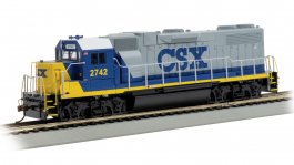 (image for) EMD GP38-2 - CSX® #2742 (Bright Future) (with Dynamic Brakes)