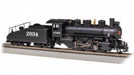 (image for) USRA 0-6-0 w/ Smoke & Slope Tender - Santa Fe #2034