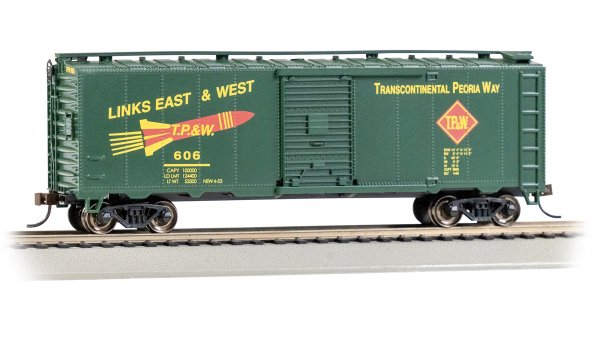 (image for) Toledo, Peoria & Western #606 - 40' Box Car (HO Scale)