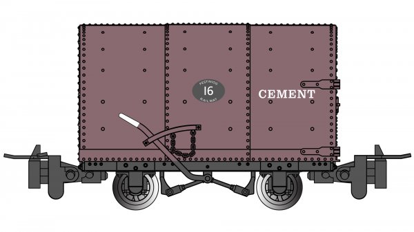 (image for) Narrow Gauge FFESTINIOG RAILWAY GUNPOWDER WAGON - FFESTINIOG CEMENT #16