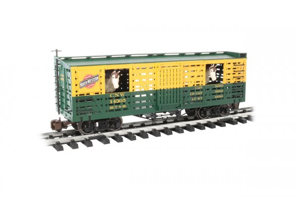 (image for) C & NW™ w/Horses - Animated Stock Car (Large Scale)