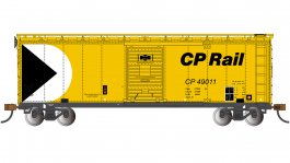 (image for) 40' Box Car - CP Rail #45011 (Action Yellow)