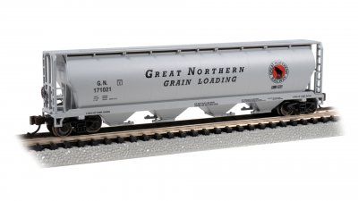 4-Bay Cylindrical Grain Hopper - Great Northern #171021