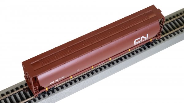 (image for) Canadian 4 Bay Cylindrical Grain Hopper - CN #377375 (Oxide Red)