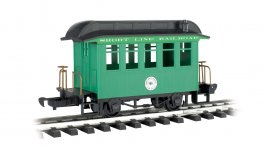 Coach - Short Line Railroad - Green With Black Roof