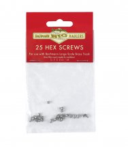 Stainless Steel Hex Screws 25/Bag - Brass Track (Large Scale)