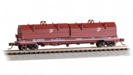 (image for) 55' Steel Coil Car with Coil Load - Conrail #628021 with Angled Hood