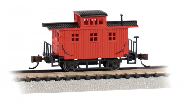 (image for) Old-Time Bobber Caboose - Painted, Unlettered - Red