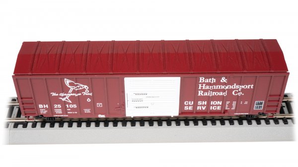 (image for) 50' Outside Braced Box Car with Flashing End of Train Device - Bath & Hammondsport #25105