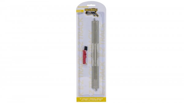 (image for) E-Z Track® with Concrete Ties - 10" Straight Terminal Rerailer with Wire