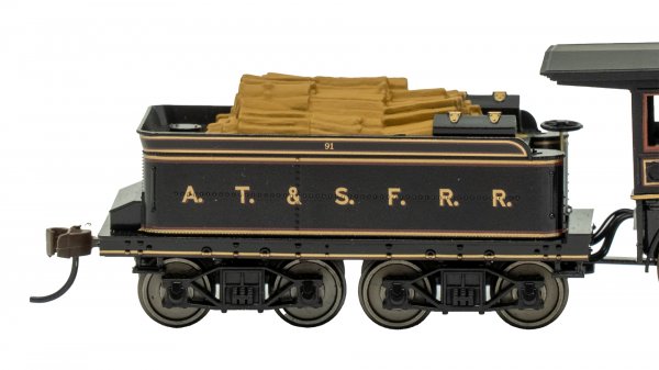 (image for) 4-4-0 American - Santa Fe #91 with Wood Load