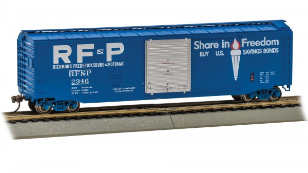 (image for) 50' Sliding Door Boxcar (US Saving Bonds) - Richmond Fredericksburg & Potomac® #2346 (with roofwalk)