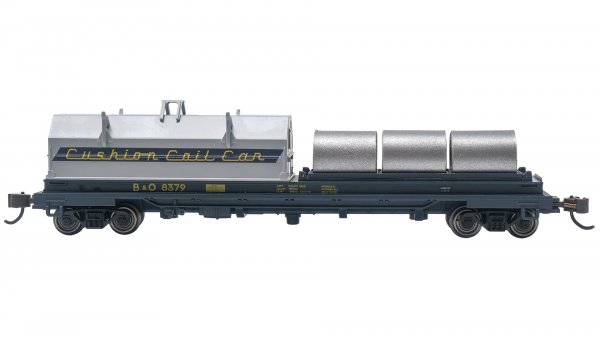 (image for) 55' Steel Coil Car with Coil Load - BALTIMORE & OHIO® #8379 with ANGLED HOOD