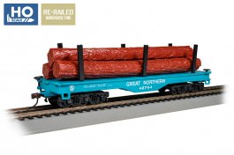 Flat Car - Great Northern (with logs)