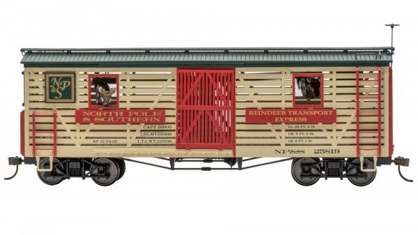 (image for) Animated Stock Car - Christmas - NP&S® with Reindeer