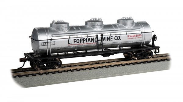 (image for) 40' Three-Dome Tank Car - L. Foppiano Wine Co. #1112