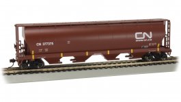 (image for) Canadian 4 Bay Cylindrical Grain Hopper - CN #377375 (Oxide Red)