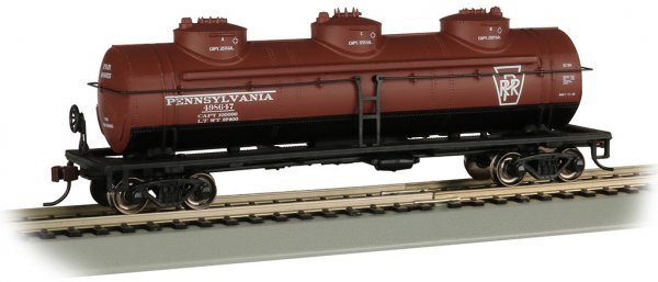 (image for) Pennsylvania #498647 - 40' Three Dome Tank Car (HO)